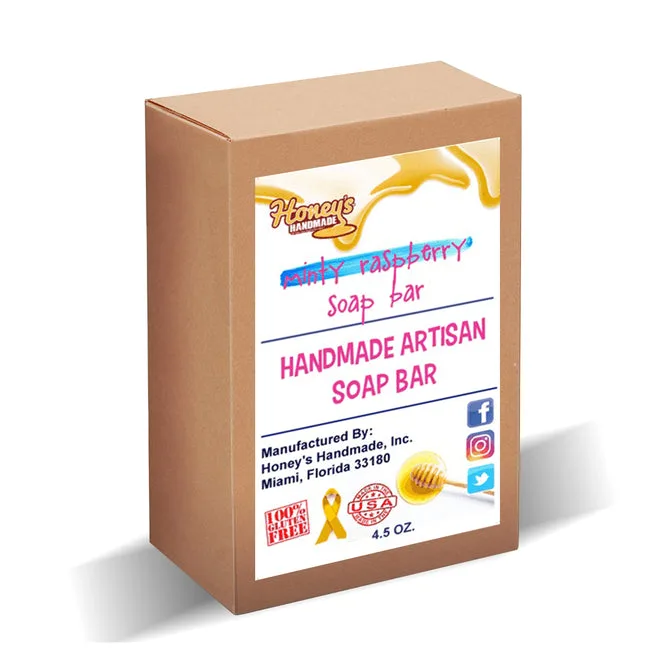 Minty Raspberry Artisan Soap Bar