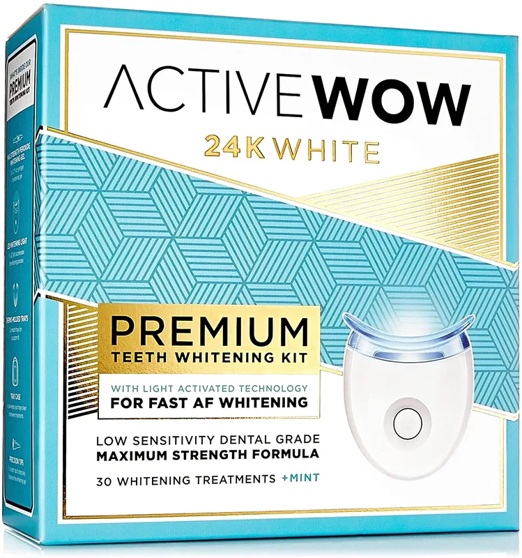 24 K White Premium Teeth Whitening Kit, Mint, Mint (2020 formulation)