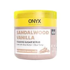 Foaming Body Scrub with Built-In Scrubber, Shea Butter & Blue Tansy, Sandalwood Vanilla