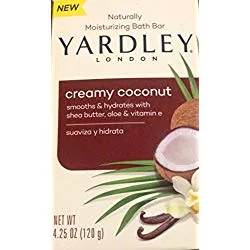Yardley London Moisturizing Bath Bar, Creamy Coconut