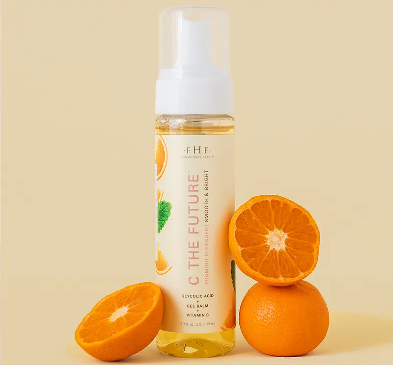 C the future, foaming cleanser, Glycolic acid + bee balm + vitamin c