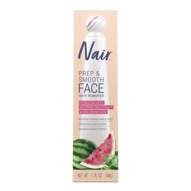 Prep & Smooth Face, Facial Hair Remover for Women, Hydrating, Watermelon & Hyaluronic Acid