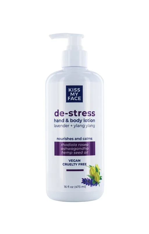 De-Stress Hand & Body Lotion, Lavender + Ylang Ylang