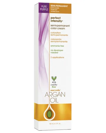 Argan Oil Perfect Intensity Semi Permanent Color Cream, Pure Purple