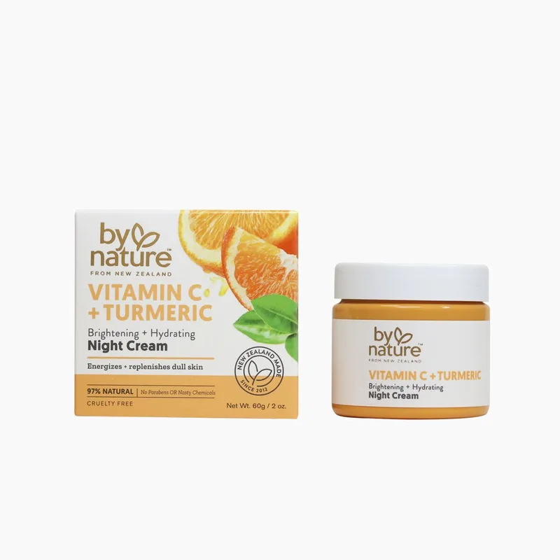 Brightening Night Cream, Vitamin C + Turmeric (2020 formulation)