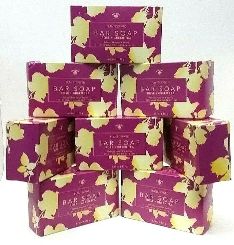 Plant Derived Bar Soap, Rose + Green Tea
