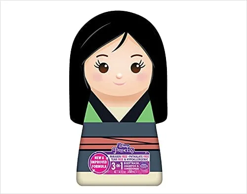 Princess 3 in 1 Body Wash Shampoo & Conditioner, Cherry Blossom